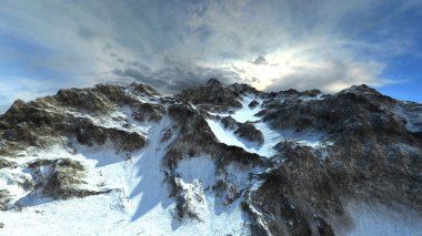 karlı Dağları'nın 3d cg işleme