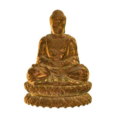 bir Buda heykelinin 3d cg işleme 