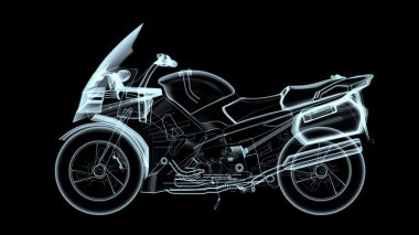 bir motosiklet 3d cg render