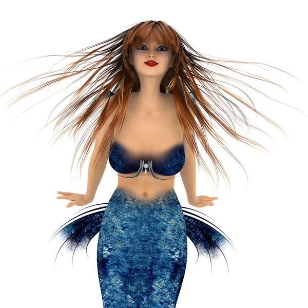 Rendering 3D CG di una sirena — Foto Stock