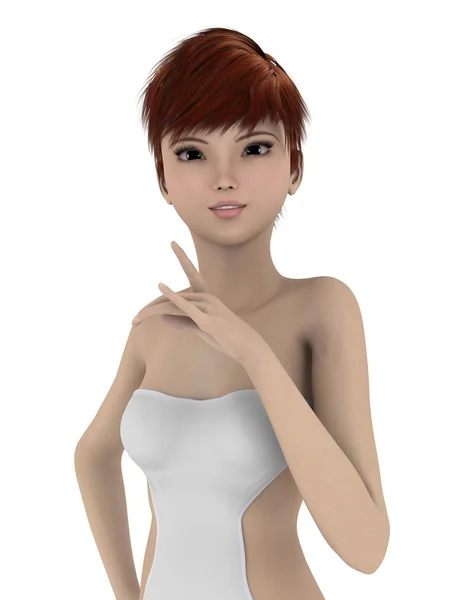 3D CG rendering of a young woman — Stock Photo, Image