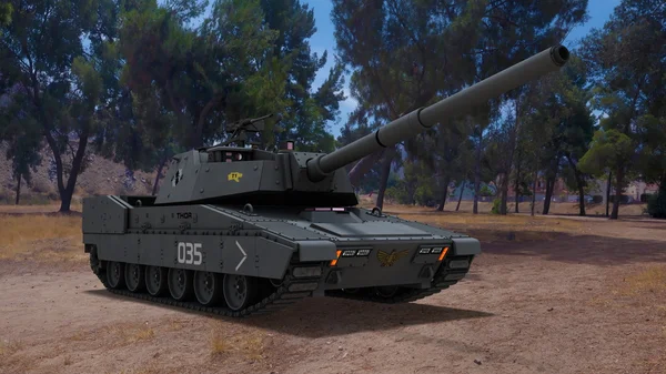 3D cg-rendering av en tank — Stockfoto