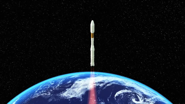 3D CG rendering of a rocket — Stock Photo, Image