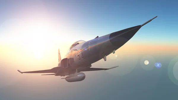 3D-cg rendering van fighter — Stockfoto
