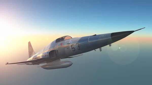 3D cg-rendering av en fighter — Stockfoto