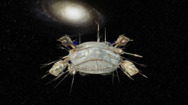 一艘宇宙飞船 3d cg 渲染 — 图库照片