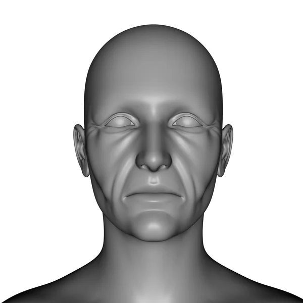 3D CG representación de la cara de un hombre — Foto de Stock