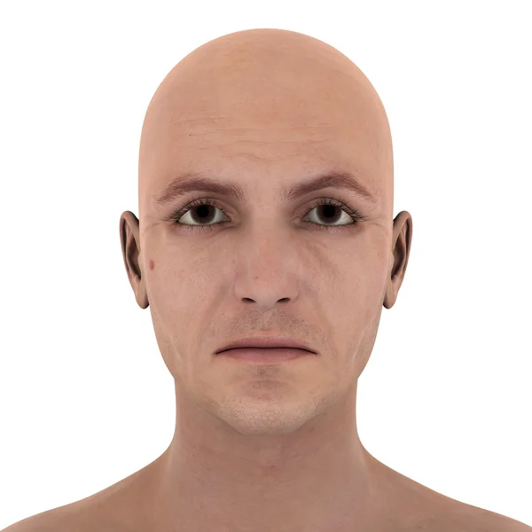 3D CG representación de la cara de un hombre — Foto de Stock