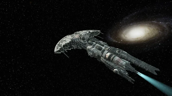 bir uzay gemisi 3d cg render