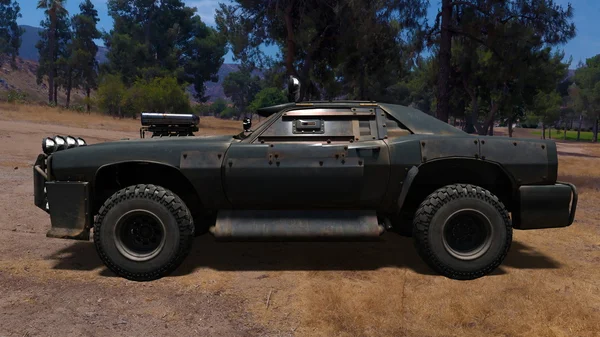 3D CG рендеринг автомобиля для реконструкции — стоковое фото