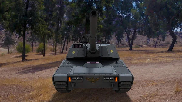 3D CG рендеринг танка — стоковое фото
