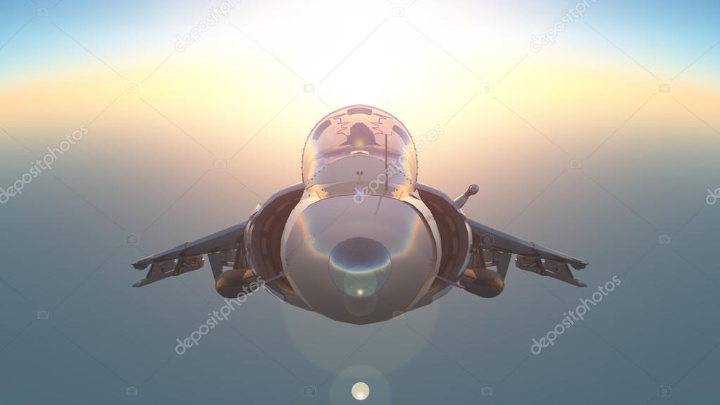 3D CG rendering of a fighter
