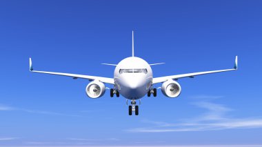 bir uçağın 3d cg işleme