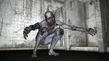 3d cg işleme bir zombi