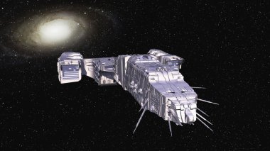 bir uzay gemisi 3d cg render