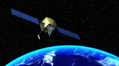 insan yapımı uydu 3d cg render