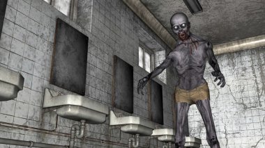 3d cg işleme bir zombi