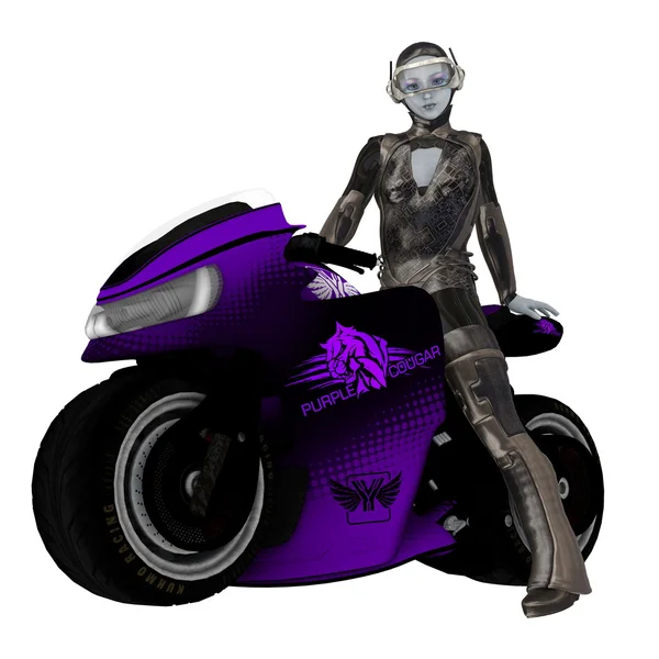3D CG renderização de robô feminino — Fotografia de Stock