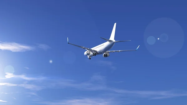 Bir uçağın 3d cg işleme — Stok fotoğraf