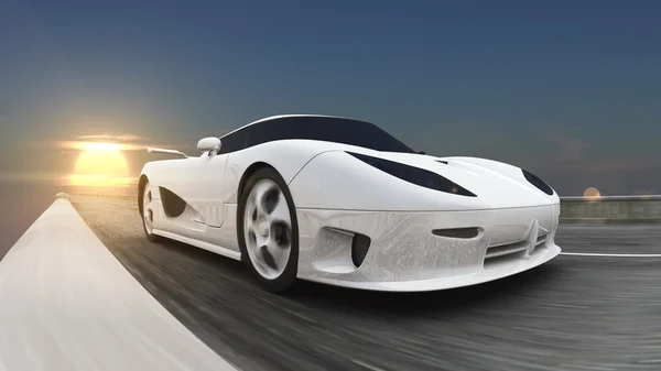 3D-cg rendering van een sportauto — Stockfoto