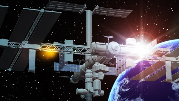 Rendering 3D CG del satellite artificiale — Foto Stock