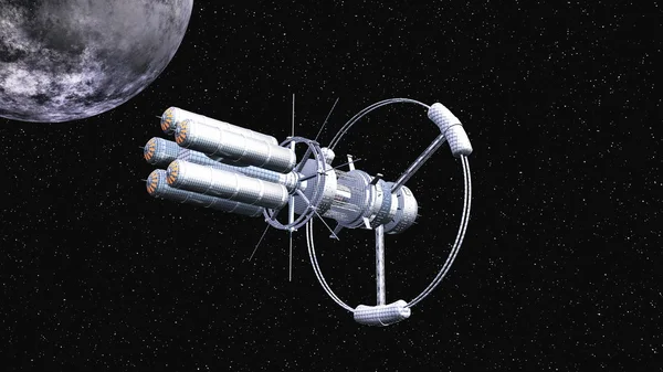 Rendering 3D CG di una nave spaziale — Foto Stock