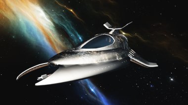 bir uzay gemisi 3d cg render