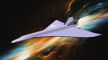 bir uzay gemisi 3d cg render