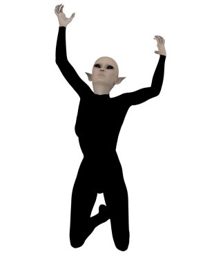 bir kadın yabancı 3d cg işleme