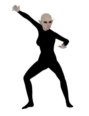 bir kadın yabancı 3d cg işleme