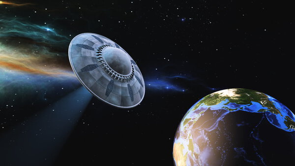 3D CG rendering of UFO