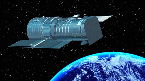 3D CG rendering of man-made satellite — Stock Photo, Image