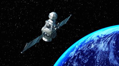 insan yapımı uydu 3d cg render