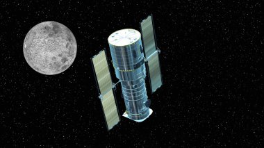 insan yapımı uydu 3d cg render