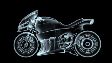 bir motosiklet 3d cg render