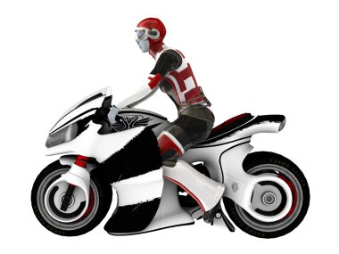 3d cg işleme bir kadın robot