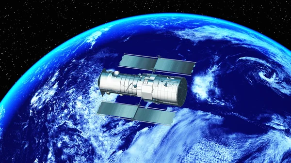 Rendering 3D CG del satellite artificiale — Foto Stock