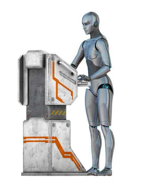 3d cg işleme bir robot — Stok fotoğraf