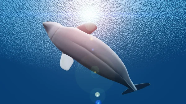 Representación 3D CG de una beluga — Foto de Stock