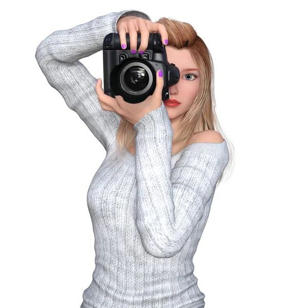 Female photographer — Stock Photo, Image