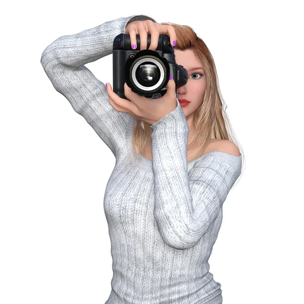 Female photographer — Stock Photo, Image