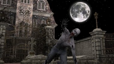 3d cg işleme bir zombi