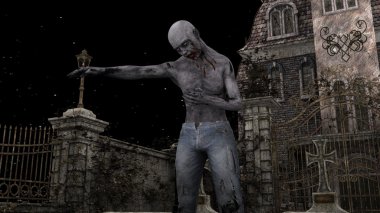 3d cg işleme bir zombi