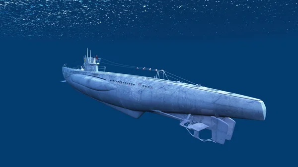 3D CG renderização de um submarino — Fotografia de Stock