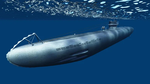 3D CG рендеринг подводной лодки — стоковое фото