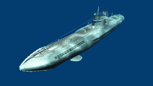 Rendu 3D 3D d'un sous-marin — Photo