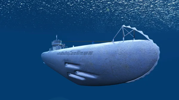 3D CG renderização de um submarino — Fotografia de Stock