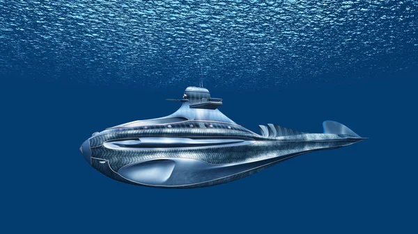 3D CG rendering of a submarine — Stock Photo, Image