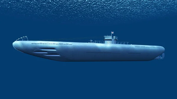 Rendering 3D CG di un sottomarino — Foto Stock