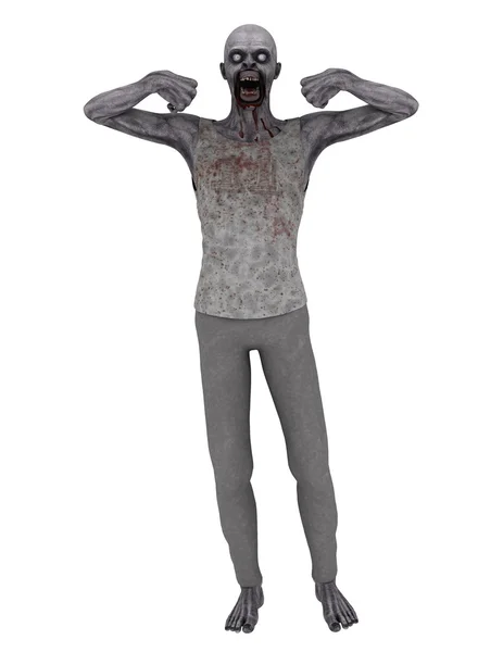 3D-s cg visszaadás-ból egy zombi — Stock Fotó